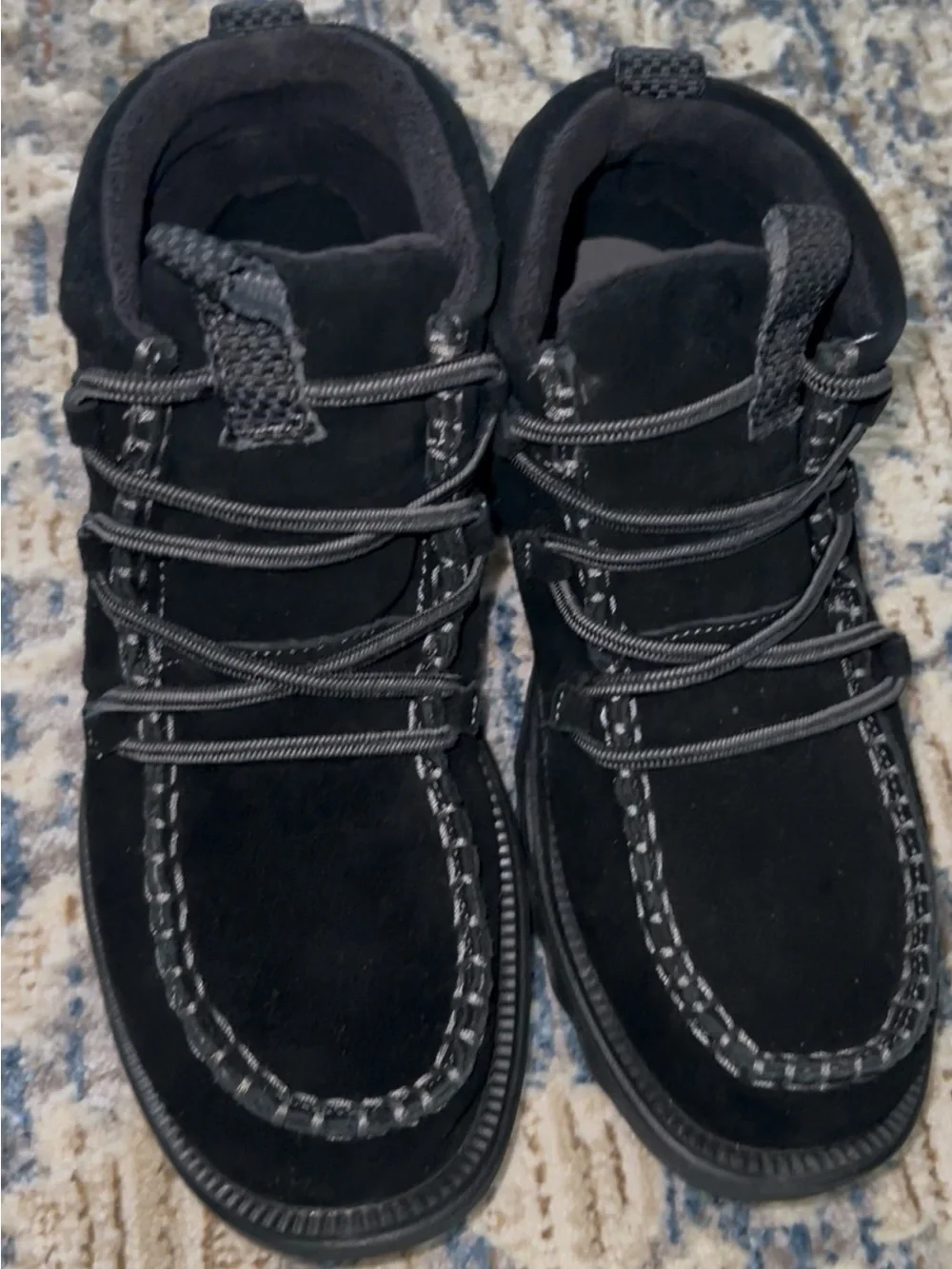 Hey Dude Men’s Black Chukka Boots – Suede Lace-Up